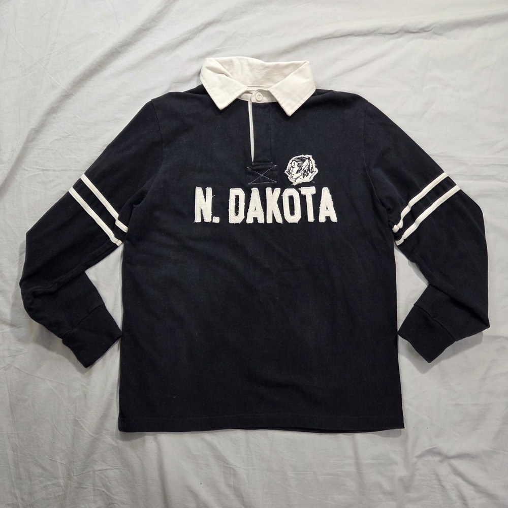 Vtg Old Time Hockey North Dakota Fighting Sioux Polo Shirt NHL Official Sz Small